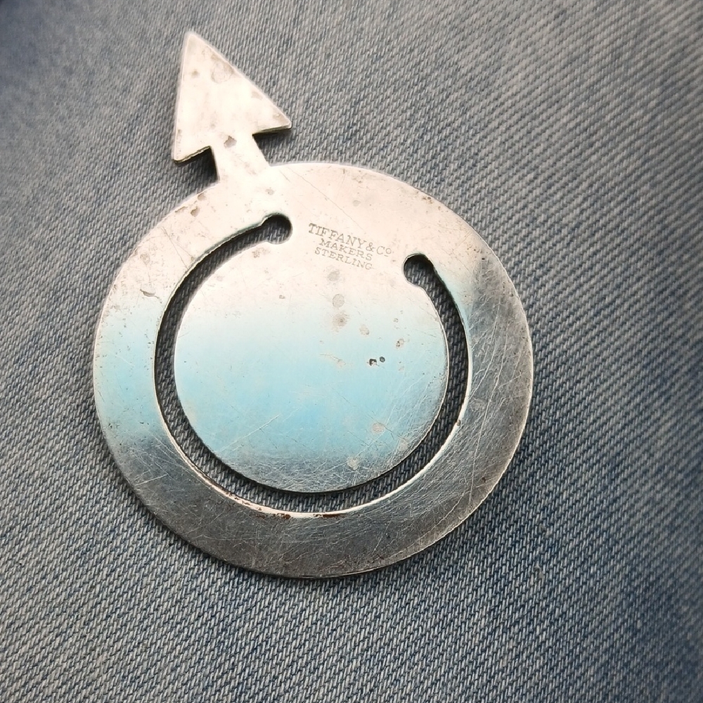 Tiffany & Co. Sterling Silver Bookmark Male Symbol Mars